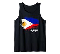 Bandera patriótica filipina filipina vintage mapa de Filipinas Camiseta sin Mangas