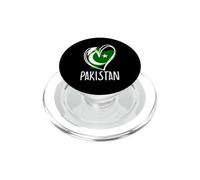 Bandera patriótica paquistaní con corazón Lindo de Pakistán para niñas y niños PopSockets PopGrip para MagSafe