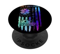 Bandera patriótica paramédica de Estados Unidos EMS First Responder 4 de Julio PopSockets PopGrip Adhesivo