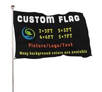 Bandera personalizada, diseño propio 2 × 3/3 × 5/4 × 6/5 × 8 pies, añade tu propia imagen, texto, decoración de pared personalizada cartel de jardín patio bandera de camping (sin mástil)