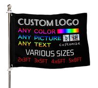 Bandera Personalizado, Bandera Personalizada, Crea Tu Propia Bandera con Texto, Logo o Diseño, Ideal para Eventos, Fiestas o Publicidad, Resistentes y Duraderas para Uso en Interior o Exterior