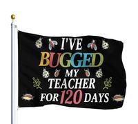 Bandera Pirata He estado molestando a mi profesor durante Flag 90X150cm | Resistente al viento Banderines Pancarta Reforzada Bandera Balcón para Fiesta Interior Fiestas 120 días de clases para