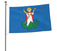 Bandera Pol Nowy Sącz Estandarte de Jardín para Casas 3x5 FT | Doble Cara Estandarte de Césped Impermeable Bandera Pirata para Interior Calle