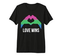 Bandera polisexual Love Wins Camiseta Premium