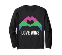 Bandera polisexual Love Wins Manga Larga