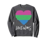 Bandera polisexual Love Wins Sudadera