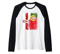 Bandera portuguesa de Irlanda del Norte Irlanda del Norte Portugal Camiseta Manga Raglan