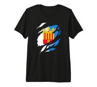 Bandera Provincia de Alicante Efecto Rasgado 3D Camiseta Premium