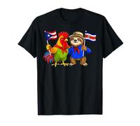 Bandera Puerto Rico Costa Rica Raíces Puertorriqueñas Camiseta