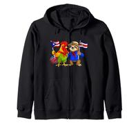 Bandera Puerto Rico Costa Rica Raíces Puertorriqueñas Sudadera con Capucha