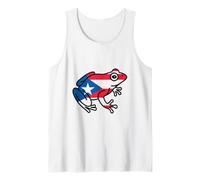 Bandera Rana Rana de Puerto Rico Isla San Juan País Camiseta sin Mangas