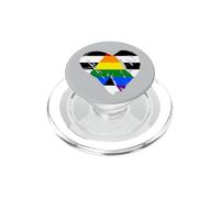 Bandera Recta del Orgullo de aliado Recto Bandera de corazón aliado PopSockets PopGrip para MagSafe