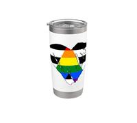 Bandera recta del orgullo de aliado recto bandera de corazón aliado Vaso térmico de acero inoxidable de doble pared