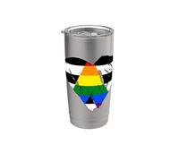 Bandera recta del orgullo de aliado recto bandera de corazón aliado Vaso térmico de acero inoxidable de doble pared