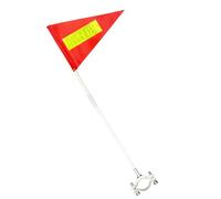 Bandera reflectante ajustable resistente al desgarro con poste | Accesorios de seguridad para bicicleta | para niños y adultos, camping, al aire libre, hogar, trabajo, viajes, patio,