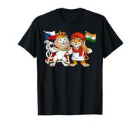 Bandera República Checa India Raíces Checas Herencia India Camiseta