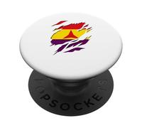 Bandera Republicana Brigadas Internacionales Efecto 3D PopSockets PopGrip Adhesivo