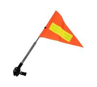 Bandera retráctil de seguridad para bicicleta con poste y soporte, bandera reflectante de alta visibilidad para bicicletas, carritos de golf, scooters, sillas de ruedas