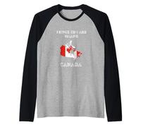 Bandera Retro de Canadá Envejecida de la Isla del Príncipe Eduardo Camiseta Manga Raglan