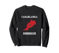 Bandera Retro de Casablanca Marruecos Envejecida Sudadera
