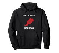 Bandera Retro de Casablanca Marruecos Envejecida Sudadera con Capucha