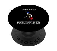 Bandera Retro de Filipinas de la Ciudad de Cebú PopSockets PopGrip Adhesivo