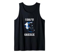 Bandera Retro de Grecia Envejecida de Corfú Camiseta sin Mangas