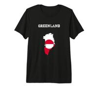 Bandera Retro de Groenlandia Envejecida Camiseta Premium