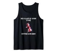 Bandera Retro de Newcastle Upon Tyne Reino Unido Envejecida Camiseta sin Mangas