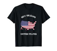 Bandera Retro de Nueva Orleans Estados Unidos Envejecida Camiseta