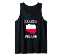 Bandera Retro de Polonia de Cracovia Envejecida Camiseta sin Mangas