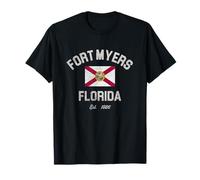 Bandera retro vintage de Fort Myers Florida FL Camiseta