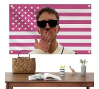 Bandera rosa de los Estados Unidos, bandera de estrella d-rew, bandera de ra-fe cam-eron, tapiz de póster divertido para decoración del hogar | Drews Usa Starkys para colgar en la pared para el hogar,