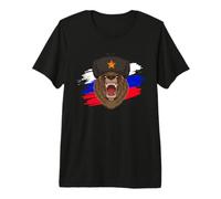 Bandera Rusa Rusia Oso Ruso Camiseta Premium