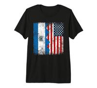 Bandera Salvadoreña Americana Vintage | El Salvador América USA Camiseta Premium