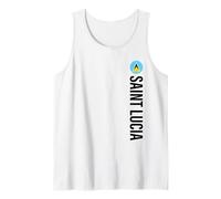 Bandera Santa Lucía Vertical Camiseta sin Mangas