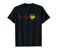 Bandera Sao Tome Y Principe Heartbeat EKG Patriotic National Camiseta
