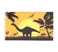Bandera Silueta de dinosaurio Dinosaurios Bandera De Barco Balcón 3x5 FT | Doble Cara Estandarte Lavable Pabellón Naval Elecciones Procesiones
