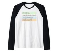 Bandera sin Etiqueta sin Etiqueta LGBTQ+ Mes del Orgullo Identidad de género Camiseta Manga Raglan