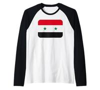 Bandera Siria Camiseta Manga Raglan