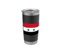 Bandera Siria de Siria Vaso térmico de acero inoxidable de doble pared