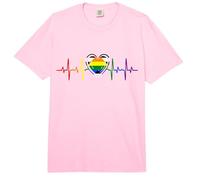 Bandera Straight Ally Pride Heart Line Comfort Colors Adult Heavyweight T-Shirt