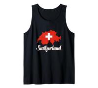 Bandera Suiza patriótica Hombres Mujeres niños Suiza Camiseta sin Mangas