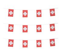 Bandera suiza ZXvZYT, banderines peque os de Suiza para inauguraciones, eventos deportivos nacionales, fiestas, festivales y decoraciones (15 met