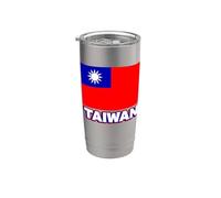 Bandera taiwanesa patriótica hombres mujeres niños asiático Taiwán Vaso térmico de acero inoxidable de doble pared