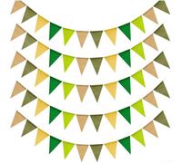 Bandera triangular decorativa con tela de poliéster y cuerda de cáñamo para colgar, adecuada para bodas, cumpleaños y otras celebraciones, múltiples opciones de tira (E)