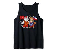 Bandera Turquía Chile Raíces Turco-Chilenas Herencia Camiseta sin Mangas
