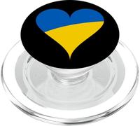 Bandera ucraniana un corazón Ucrania PopSockets PopGrip para MagSafe