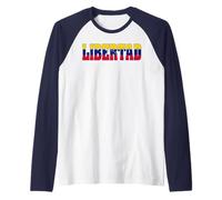 Bandera Venezuela Libertad Camiseta Manga Raglan
