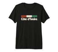 Bandera Vintage Costa de Marfil Costa de Marfil Naranja Marfil Camiseta Premium